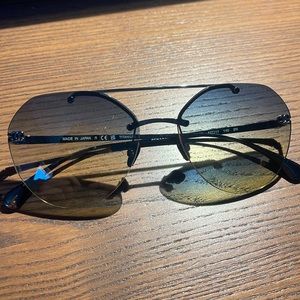 Chanel Titanium Pilot Sunglasses